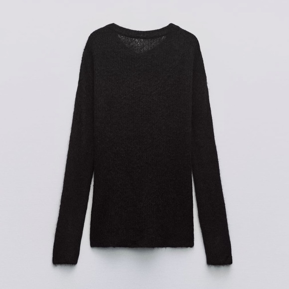 Zara alpaca & wool blend hairy sweater oversized - Picture 6 of 12